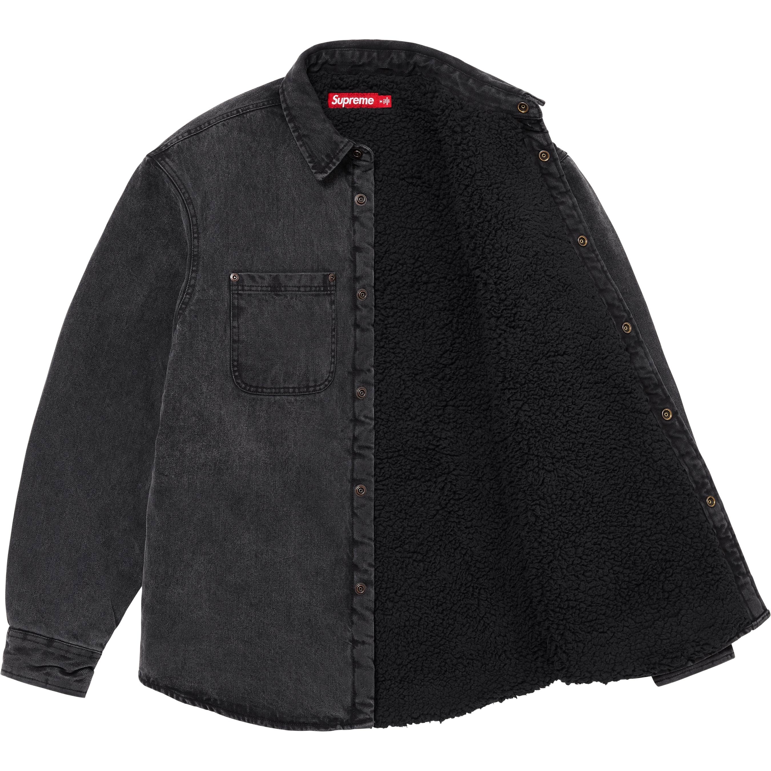 Faux Shearling Lined Work Shirt view 11